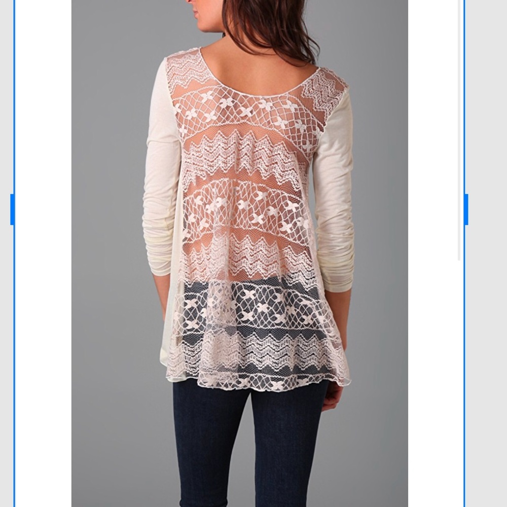 Free People Lace Back Top